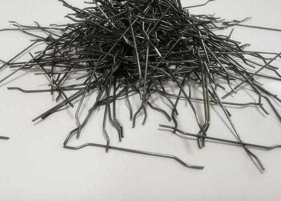 Loose Hooked Ends Steel Fiber 0.6mm Socking Resistance Steel Wire Material