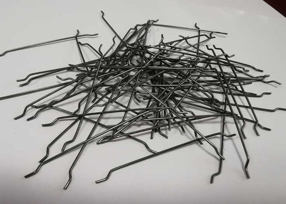 Loose Hooked Ends Steel Fiber 0.6mm Socking Resistance Steel Wire Material