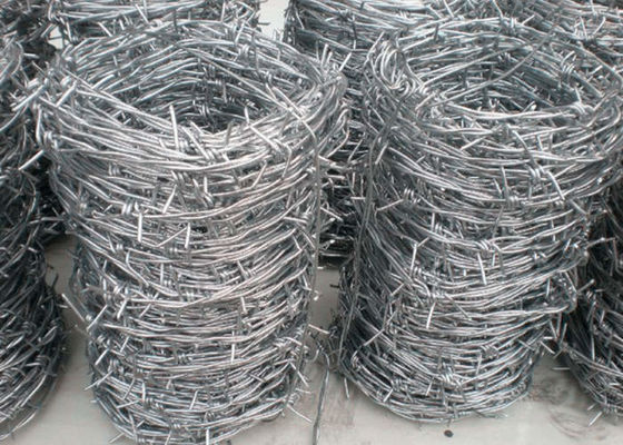 Sharp Hot Dipped Galvanized Steel Wire , Q195 Garden Barbed Wire Coil