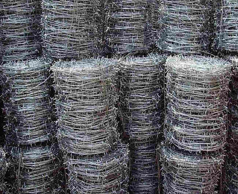 12*12 Galvanized Steel Barbed Wire 2.5 Mm Rust Resistance Easy maintain