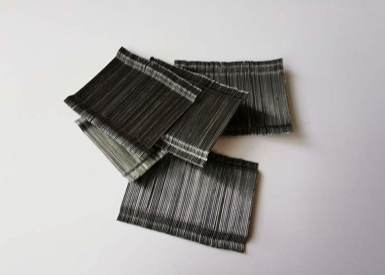Q195 Glued Steel Fiber 0.55mm Diameter 1260 Mpa For Concrete Reinforcement