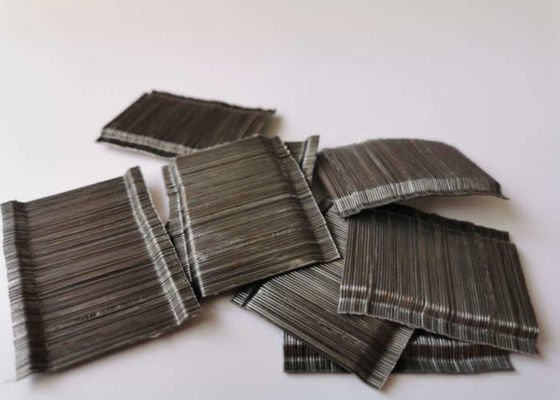 1350 Mpa Construction Steel Fiber Gray 60mm Metal Fibers For Concrete