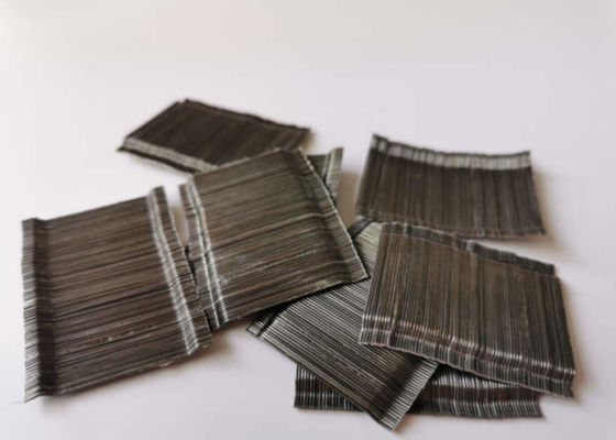 1350 Mpa Construction Steel Fiber Gray 60mm Metal Fibers For Concrete