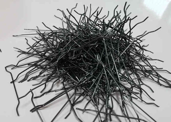 Q195 Hooked Ends Steel Fiber 1500Mpa Bright / Smooth Color YS-60/25