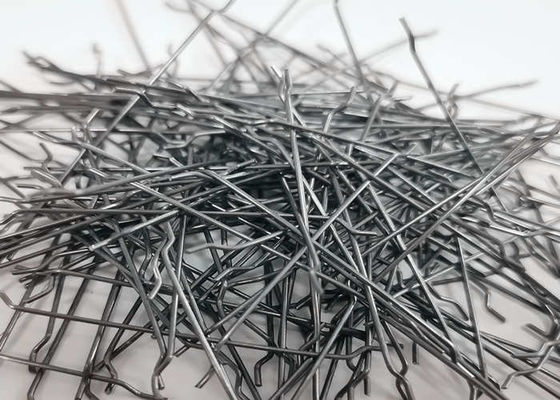 0.5mm Cold Drawn Steel Fiber , Loose Hooked End Steel Fiber Reinforcement