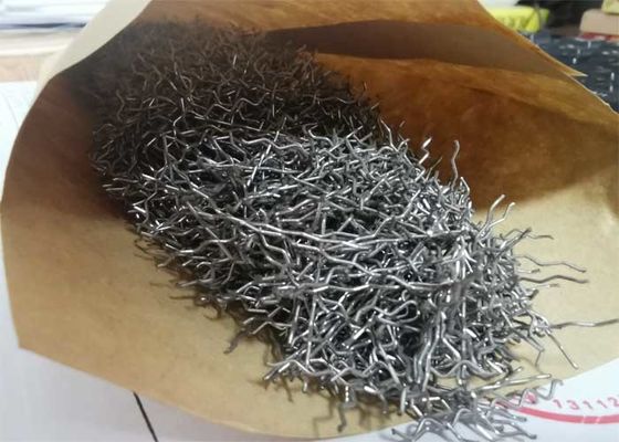 Cold Drawn SS304 Waved Steel Fiber 25mm With High Tensile Strength