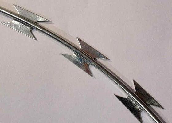 200g/m2 Zinc Coated Razor Barbed Wire Concertina Coil BTO22 For Protecting
