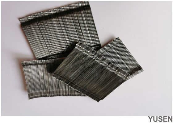 35mm Concrete Hooked End Glued Steel Fiber For Tunnel Dam Flooring Application